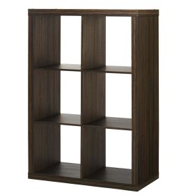 6-Cube Storage Organizer (Color: Tobacco Oak)