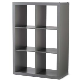 6-Cube Storage Organizer (Color: Gray)