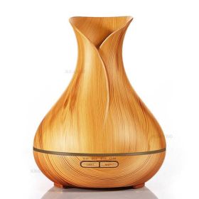 400ml Aroma Essential Oil Diffuser Ultrasonic Air (Plug Type: EU, Color: Light Wood)