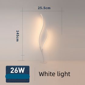 Fashion Twig Artistic Line Floor Lamp (Option: White-White light-UK)