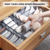 3 Packs Underwear Organizer;  Washable Underwear Storage Box Socks Drawer Organizer Divider;  Foldable Wardrobe Clothes Organizer for Bras;  Underwear