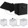 4 Pack Foldable Storage Cube Bins Cloths Closet Space Organizer Basket Shelves Box