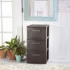 Sterilite 3 Drawer Weave Tower Plastic, Espresso, Set of 2