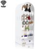 2/3/4 Fans Panels Screen Folding Clear Earrings Studs Display Rack Necklace Jewelry Shelf Stand Holder Organizer Storage Box