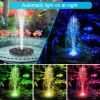 18/16/13cm Solar Water Fountain Colorful Fountain Floating Solar Powered Pool Pond Waterfall Fountain Pump Garden Outdoor Decor