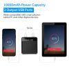 10000mAh Portable Power Bank Mini External Battery Pack Charger w/ Dual USB Ports