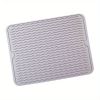 1pc Silicone Dish Drying Mat For Multiple Usage; Anti-slip Soft Silicone Coaster With Water Collector Heat-resistant Square Table Placemat For Housewa