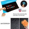 Board2by Magnetic Chalkboard Contact Paper for Wall;  38.9 x 18 Self Adhesive Chalk Board Wallpaper;  Blackboard Paper with 46 Magnetic Letters for Ki