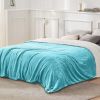 Fleece Queen Blanket Warm Soft Flannel Bed Cover Cuddly Cozy Sofa Travel Car Blanket Queen Size