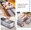 3 Packs Underwear Organizer;  Washable Underwear Storage Box Socks Drawer Organizer Divider;  Foldable Wardrobe Clothes Organizer for Bras;  Underwear