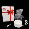 3D Cartoon Night Light Led Night Lamp Table Bedside Lamp Romantic Heart Shape Bear Light Valentines Day Party Decoration