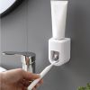 1pc Electric Toothbrush Holder Couple Toothbrush Holder Lazy Person Automatic Toothpaste Squeezing Device Wall Mounted Non Perforated Toothpaste Tooth