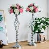 Gold/ Silver Flowers Vases Candle Rack Stand Holders Wedding Decor Road Lead Floral Bouquet Party Props Table Centerpiece Pillar