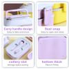 Portable Cute Lunch Box School Kids Plastic Picnic Bento Box Microwave Food Box With Spoon Fork Compartments Storage Containers