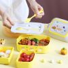 Lunch Box Bento Box For School Kids Worker Microwave Dinnerware Food Storage Container Portable Tableware Double Layer Lunchbox