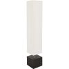 White Rice Paper Floor Lamp with Dark Wood Base