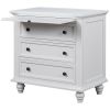 U_STYLE 3-Drawer Storage Wood Cabinet; End Table with Pull out Tray